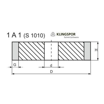 Ściernica diament. 1A1 125x15x4x20  D126 C75 B257*