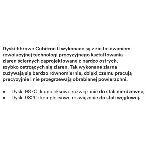 Dysk fibrowy P36 3M 982C 178x22 Cubitron™ II /25/