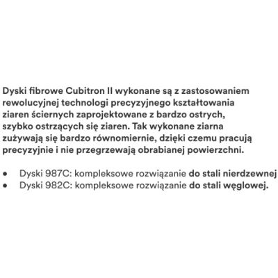 Dysk fibrowy P36 3M 982C 178x22 Cubitron™ II /25/
