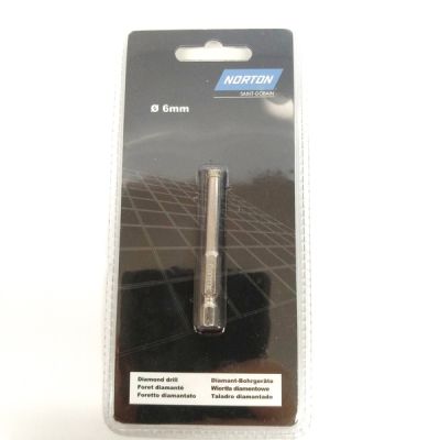 Otwornica diamentowa do płytek  6 mm z trzpieniem