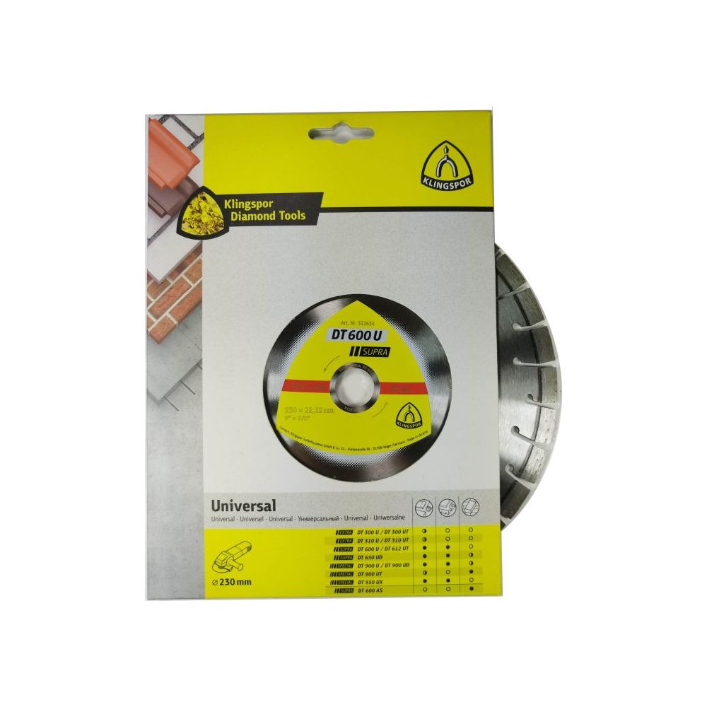 Tarcza diamentowa segm. 230x22,2 DT600U Supra}