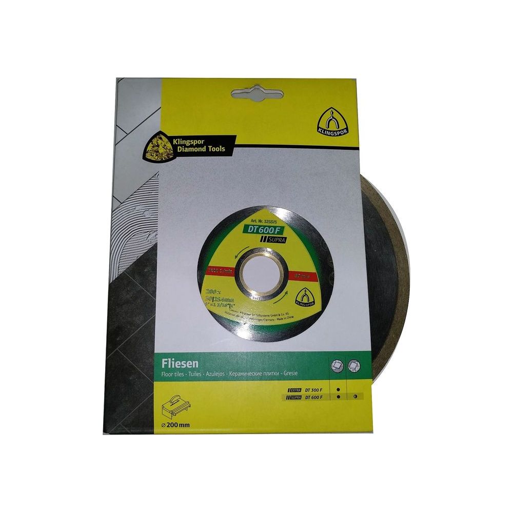 Tarcza diamentowa pełna 200x30/25,4 DT600F Supra}