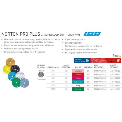 Krążek rzep 150mm gr. 320 A975 gąbka GLS51 łososio