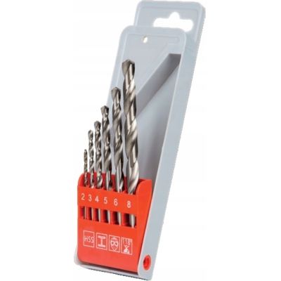 Kpl. wierteł NWKa 2,0-8,0 szlifowane 6 szt