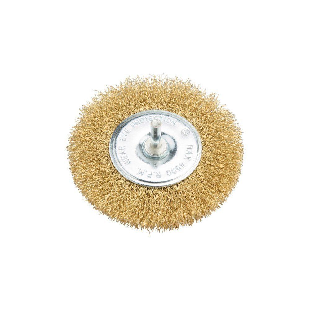 Szczotka tarczowa z trzp. 80mm mosiądz}