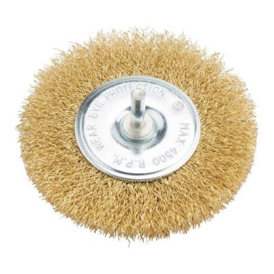 Szczotka tarczowa z trzp. 80mm mosiądz