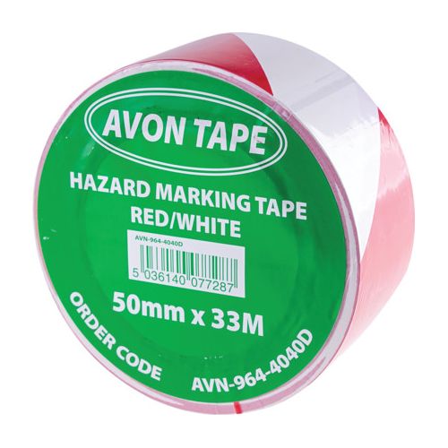Taśma do znakowania czerwono-biała 50mm x 33m 