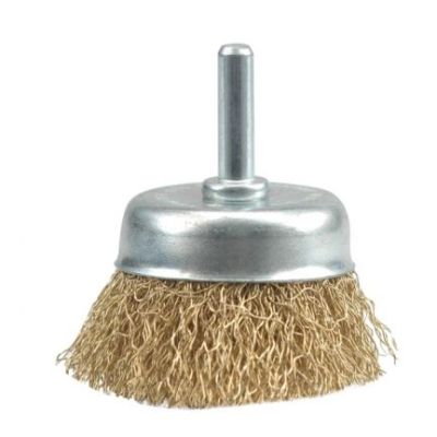 Szczotka doczołowa 100mm trzpień 6mm mosiądz