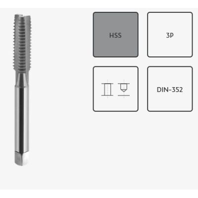 Gwintownik NGMm/1 M 6 HSS maszynowy DIN 352