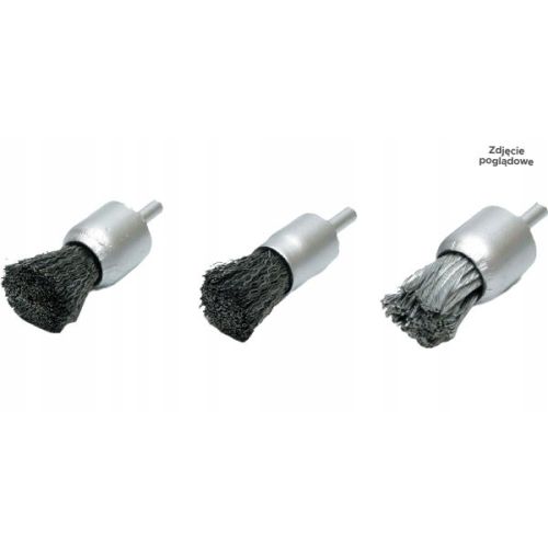 Szczotka pędzelkowa 25mm z trzpieniem 6mm INOX