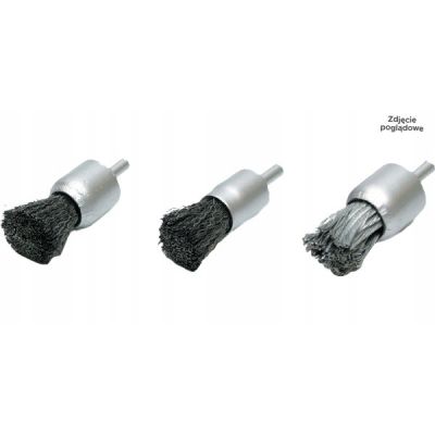 Szczotka pędzelkowa 25mm z trzpieniem 6mm INOX