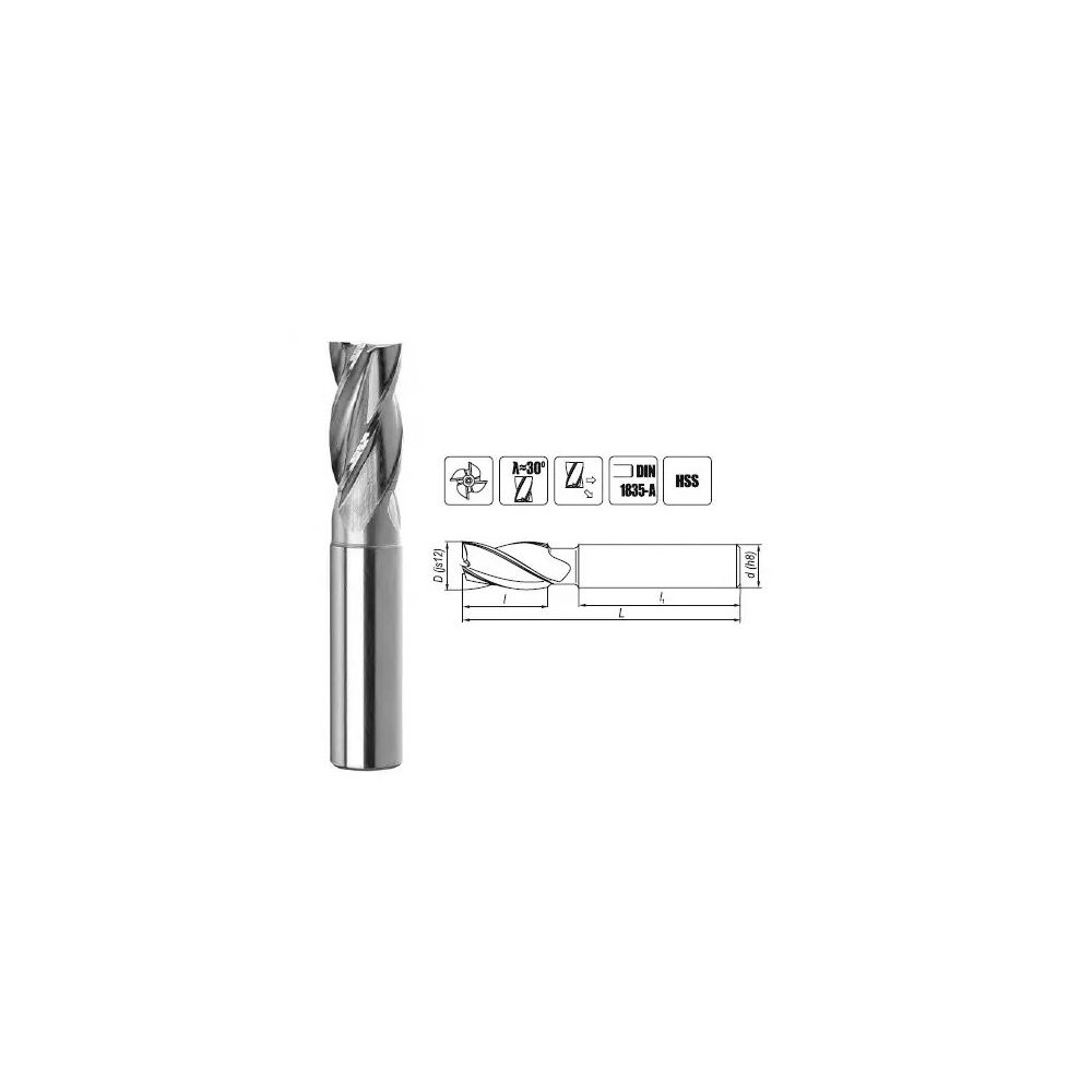 Frez NFPa  5 DIN 844 13/57 Z4  BKMN 4-zębny}