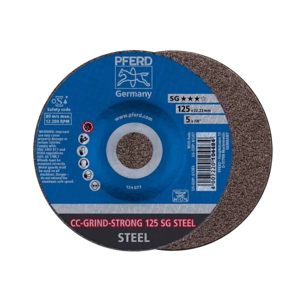 PFERD Tarcza 125 CC GRIND STRONG SG STEEL fibra}