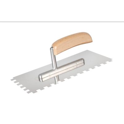 Paca nierdzewna 130x270 ząb 10x10 rączka drewniana