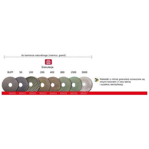 Krążek rzep 125mm diamentowy gr.BUFF poler miodowy