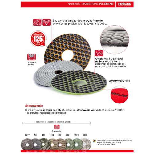 Krążek rzep 125mm diamentowy gr.1500 miodowy