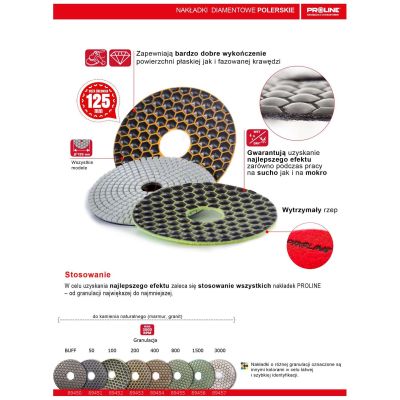 Krążek rzep 125mm diamentowy gr.1500 miodowy