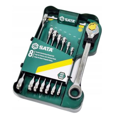 Zestaw kluczy pł.-oczk. 8-19mm z podwójną grzech. 