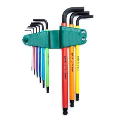 Klucze imbusowe długie z kulką HEX 1,5-10mm 9 szt.