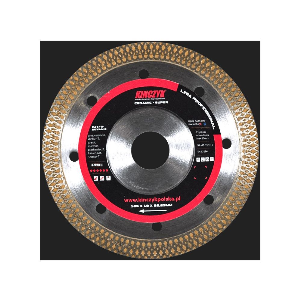 Tarcza diamentowa pełna 115x22 Ceramic Super Gres}