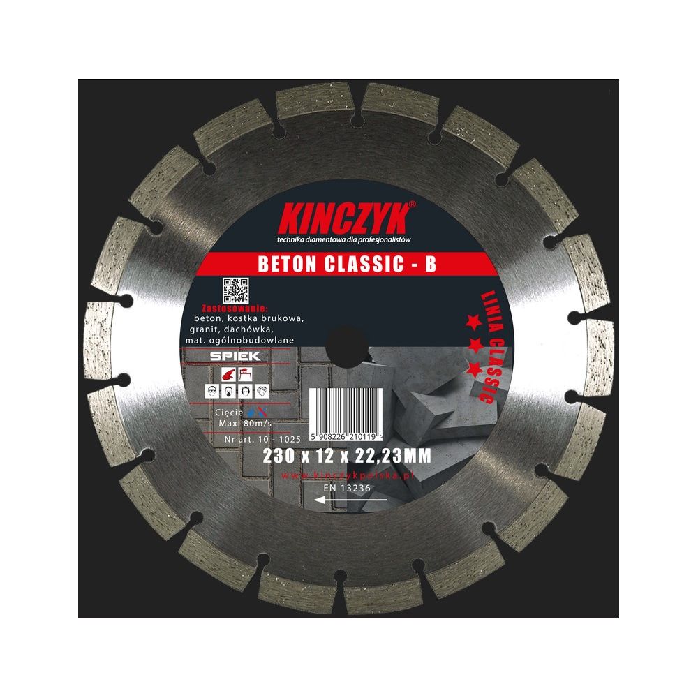 Tarcza diamentowa segm. 125x22 Beton Classic B}
