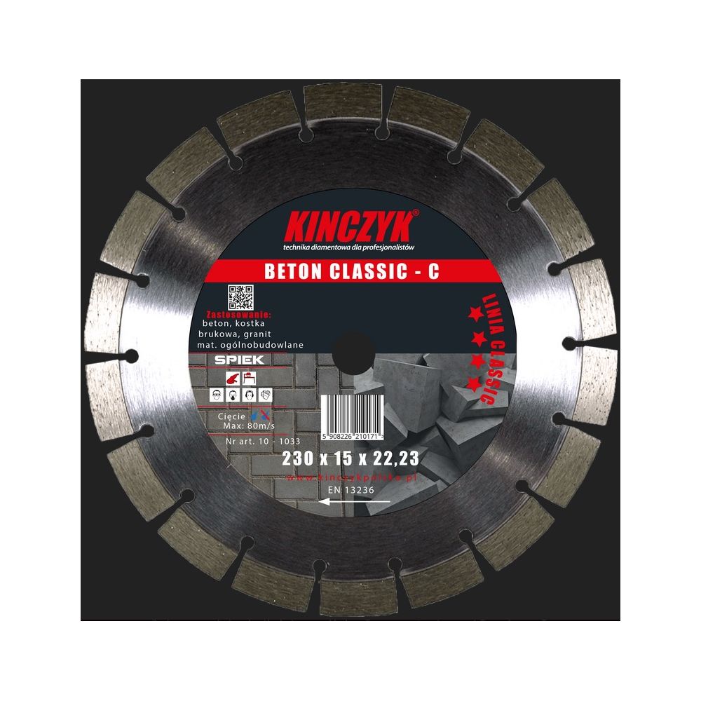 Tarcza diamentowa segm. 125x22 Beton Classic C}