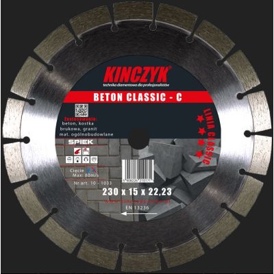 Tarcza diamentowa segm. 125x22 Beton Classic C