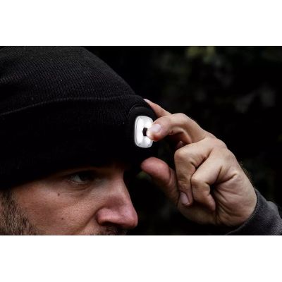 Czapka z latarką czarna NEO