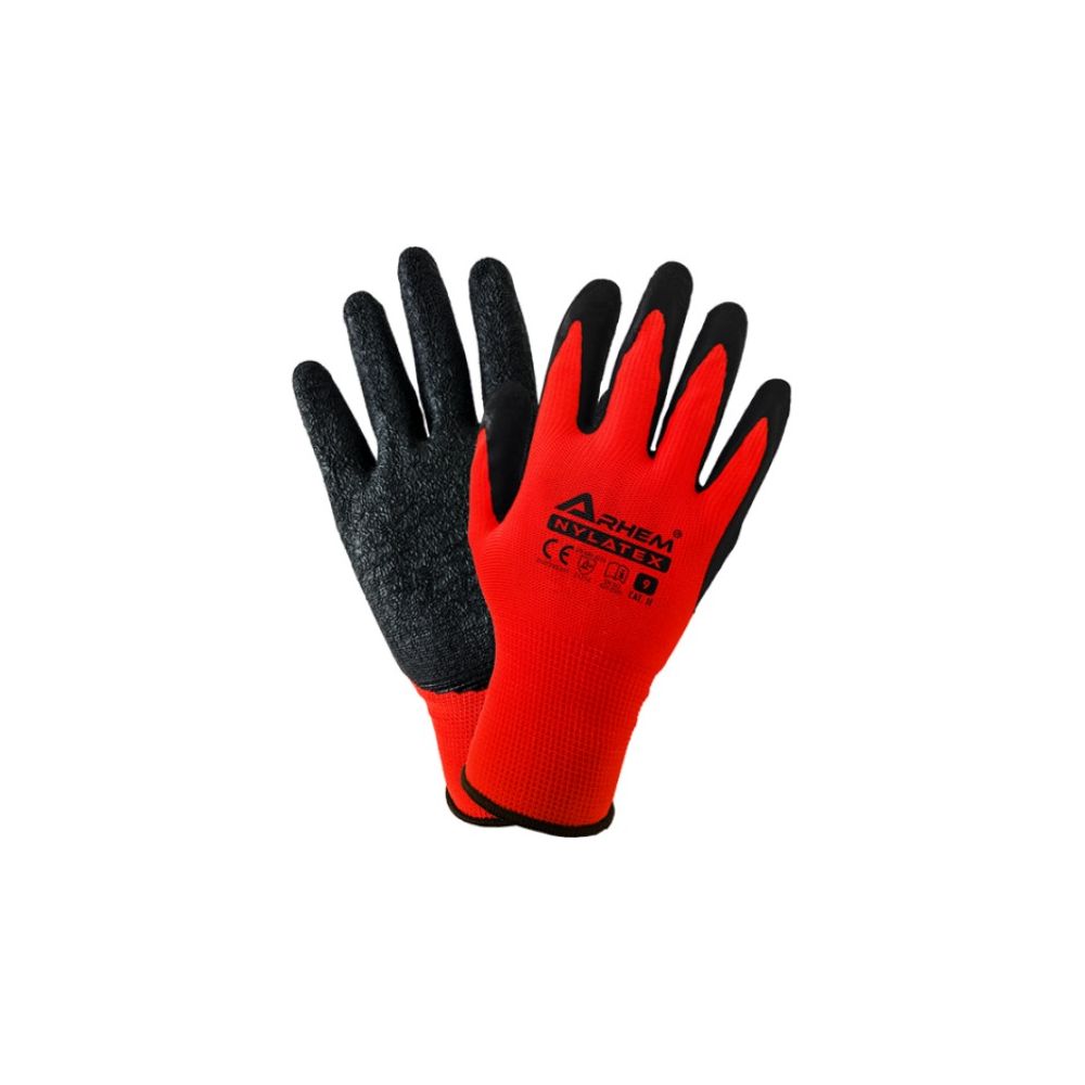 Rękawice DRAGON czerwone/czarne rozm. 8 /12/}