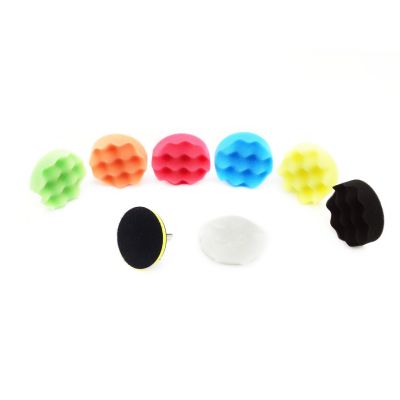 Gąbki polerskie 80mm 9 szt. zestaw GEKO