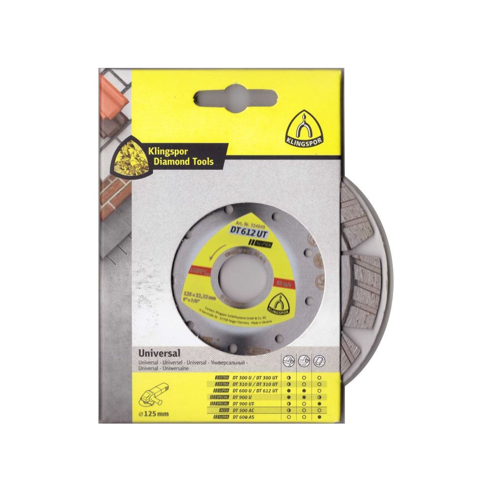Tarcza diamentowa segm. 125x22 DT612UT Supra 9 seg}