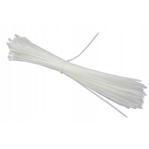 Opaska kablowa 200x4 biała (opak.100szt)