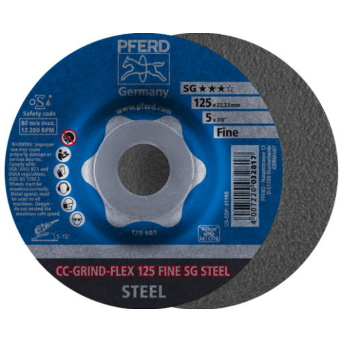 PFERD Tarcza 125 CC GRIND-FLEX STEEL fine