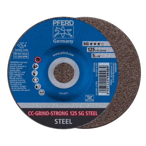 PFERD Tarcza 125 CC GRIND STRONG SG STEEL fibra